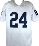 Miles Sanders Autographed White College Style Jersey-Beckett W Hologram *Silver