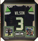 Russell Wilson Signed Seattle Seahawks 36" x 39" Framed Jersey / 7xPro Bowl Q.B.