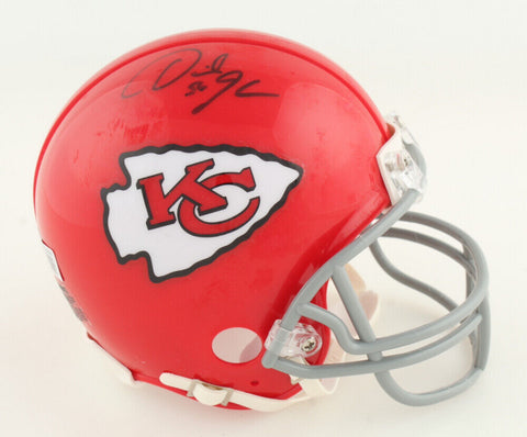Derrick Johnson Signed Chiefs Mini Helmet (Beckett) Kansas City L.B. (2005-2017)