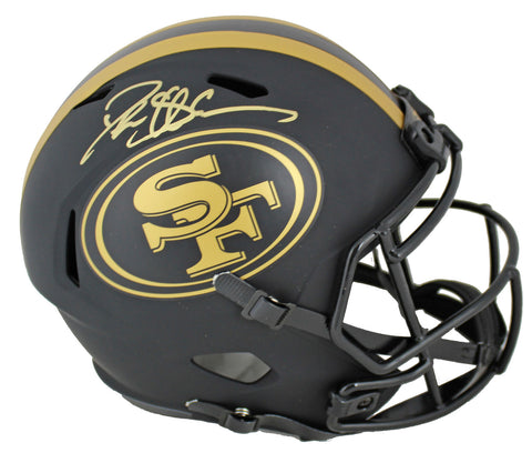 49ers Deion Sanders Signed Eclipse Full Size Speed Rep Helmet BAS Witnessed