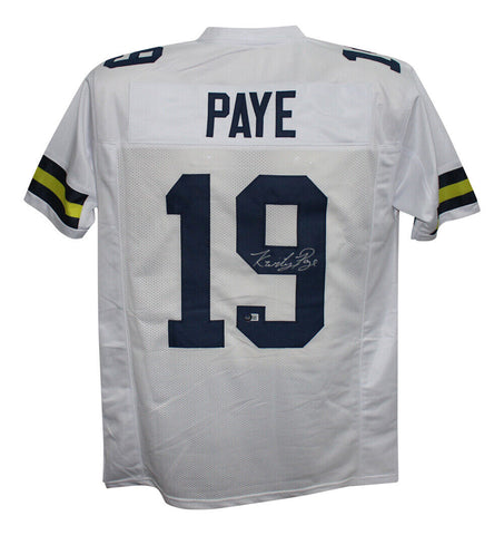 Kwity Paye Autographed/Signed College Style White XL Jersey Beckett 38937