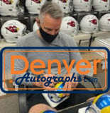 Kurt Warner Autographed/Signed Los Angeles Rams VSR4 Mini Helmet BAS 34239