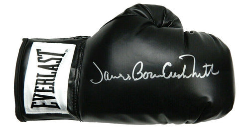 JAMES 'Bonecrusher' SMITH Signed Everlast Black Boxing Glove - SCHWARTZ