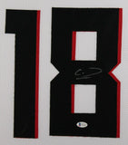 CALVIN RIDLEY (Falcons white TOWER) Signed Autographed Framed Jersey Beckett