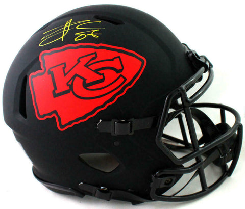 Travis Kelce Autographed KC Chiefs F/S Eclipse Authentic Helmet - Beckett W Auth