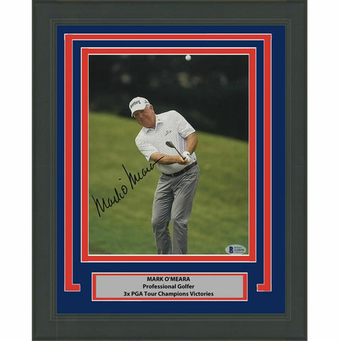 FRAMED Autographed/Signed MARK O'MEARA PGA Tour 8x10 Golf Photo Beckett BAS COA