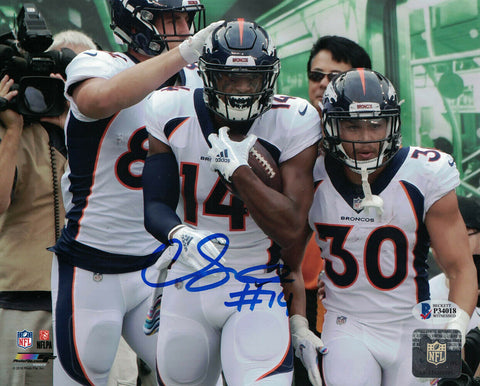 Courtland Sutton Autographed/Signed Denver Broncos 8x10 Photo BAS 24652 PF