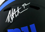 Michael Strahan Signed New York Giants F/S Eclipse Speed Helmet - Beckett W Auth