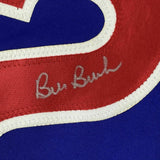 FRAMED Autographed/Signed BILL BUCKNER 33x42 Chicago Blue Jersey JSA COA Auto