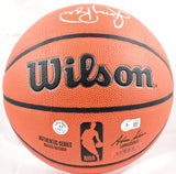 Larry Bird Magic Johnson Signed Official NBA Wilson Basketball-Beckett W Holo