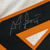 Autographed/Signed Adam Pacman Jones Cincinnati White Football Jersey JSA COA