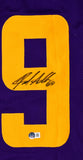 Jared Allen Autographed Purple/Gold Pro Style Jersey- Beckett W Hologram *Black