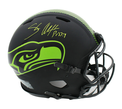Shaun Signed Seattle Seahawks Speed Authentic Eclipse NFL Helmet-PS 37:4