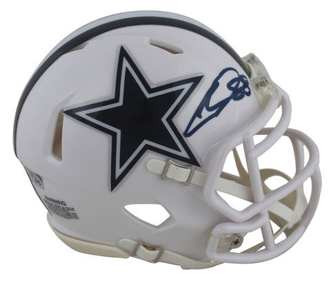 Cowboys CeeDee Lamb Authentic Signed 2022 Alt White Speed Mini Helmet Fanatics