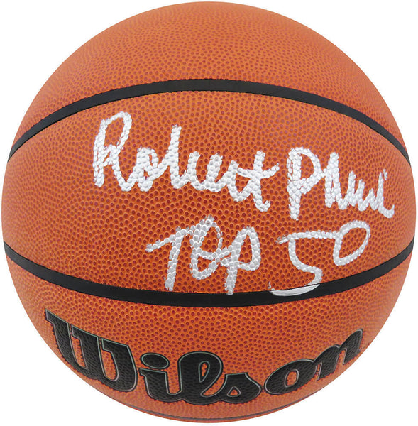 Robert Parish Signed Wilson Indoor/Outdoor NBA Basketball w/Top 50 -SCHWARTZ COA