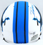 D'Andre Swift Autographed Detroit Lions Lunar Speed Mini Helmet-Fanatics *Blue