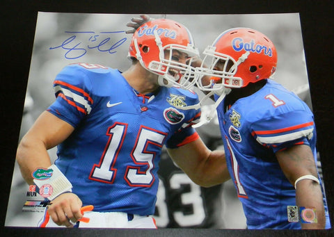 TIM TEBOW SIGNED AUTOGRAPHED FLORIDA GATORS 16x20 PHOTO W/ PERCY HARVIN