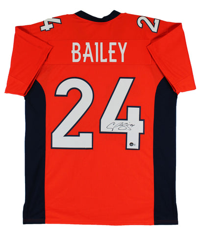 Champ Bailey Authentic Signed Orange Pro Style Jersey Autographed BAS Witnessed
