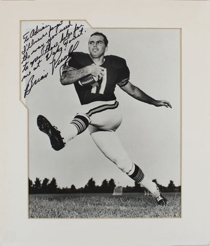 Bears Brian Piccolo "To Adrian" Authentic Signed 8x10 Matted Photo BAS & PSA