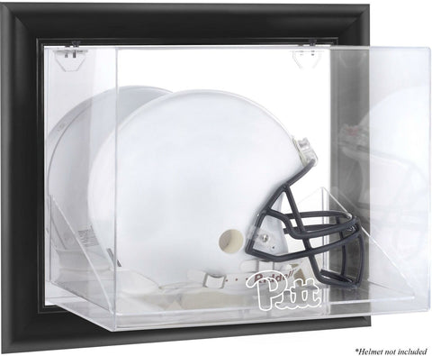 Panthers Black Framed Wall-Mountable Helmet Display Case-Fanatics