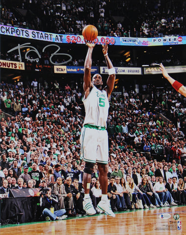 Celtics Kevin Garnett Authentic Signed 16x20 Photo Shooting HOF BAS Witnessed