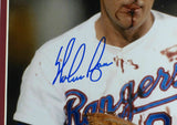 Nolan Ryan Signed Framed Texas Rangers 8x10 Blood Photo BAS