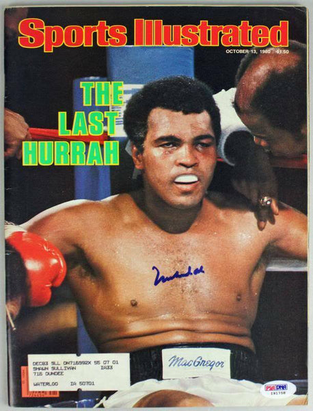 Muhammad Ali Boxing Authentic Signed Sports Illustrated 1980 PSA/DNA #I91758