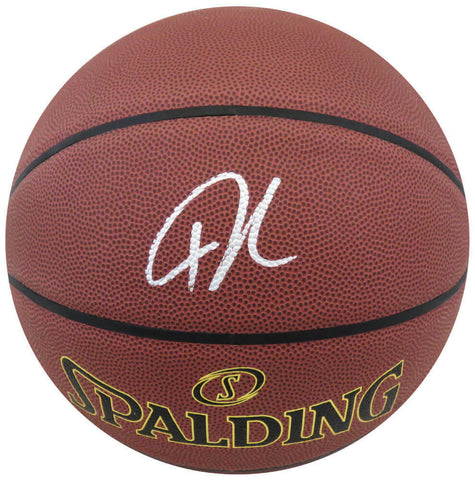 Giannis Antetokounmpo Signed Spalding Elevation Brown NBA Basketball - (SS COA)