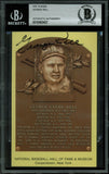 Tigers George Kell Authentic Signed 3.5x5.5 HOF Plaque Postcard BAS Slabbed