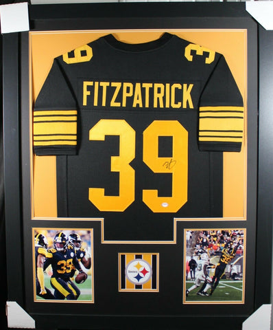 MINKAH FITZPATRICK (Steelers rush TOWER) Signed Autographed Framed Jersey PSA