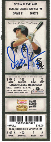 Ozzie Guillen Autographed Chicago White Sox 600 Win Ticket 10/3/2010 JSA 24762