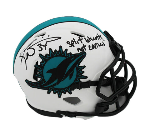 Ricky Williams Signed Miami Dolphins Speed Lunar Mini Helmet w- Blunts/Carries