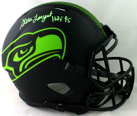Steve Largent Signed Seattle Seahawks F/S Eclipse Helmet - Beckett W Auth *Green