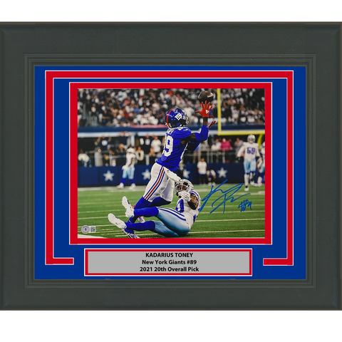 Framed Autographed/Signed Kadarius Toney New York Giants 11x14 Photo BAS COA #2