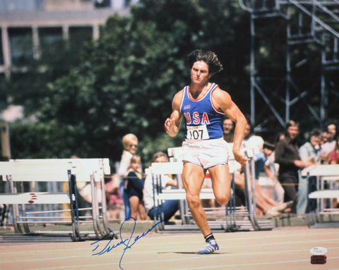 Bruce Jenner Autographed 16x20 Front View Running Photo- JSA Authenticated