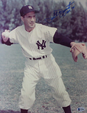 Phil Rizzuto Autographed New York Yankees 11x14 Photo HOF BAS 10218