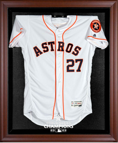 Houston Astros 2022 MLB WS Champions Brown FRMD Logo Jersey Display Case