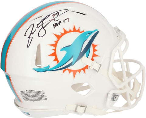 Jason Taylor Miami Dolphins Signed Riddell Speed Helmet w/"HOF 17" Insc