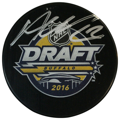Alex DeBrincat Signed 2016 NHL Draft Puck Chicago Blackhawks Fanatics 35408