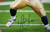 Marshall Faulk Autographed St Louis Rams 16x20 On Field PF Photo- JSA Witness Au