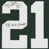 Charles Woodson Packers Signed Mitchell & Ness SB XLV Throwback Jersey w/Insc