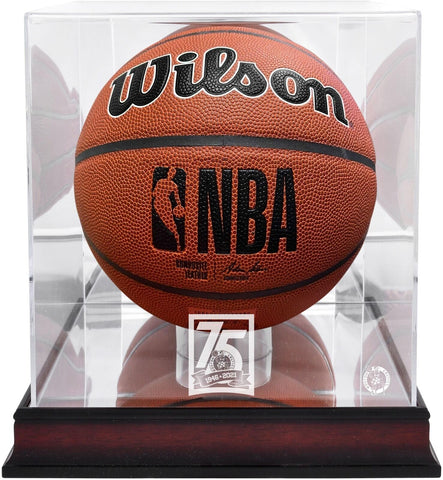 Boston Celtics 75th Anniversary Mahogany Basketball Display Case