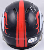 Courtland Sutton Autographed Denver Broncos Speed Mini Helmet- Beckett W Holo