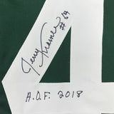Autographed/Signed JERRY KRAMER HOF 18 Green Bay Green Football Jersey JSA COA