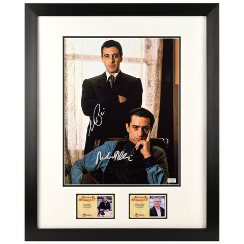 Robert De Niro, Al Pacino Autographed 1972 The Godfather 11x14 Framed Photo