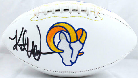 Kurt Warner Autographed St. Louis Rams Logo Football-Beckett W Hologram *Black