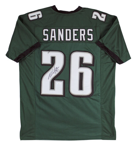 Miles Sanders Authentic Signed Green Pro Style Jersey Autographed JSA Witness