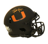 Frank Gore Autographed Miami Hurricanes Eclipse Speed Mini Helmet BAS 34534