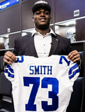 Tyler Smith Signed Dallas Cowboys Jersey (Beckett) 2022 1st Round Draft Pick O.T