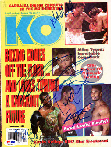 Boxing Greats Authentic Autographed Signed Magazine Cover Tyson PSA/DNA S01524